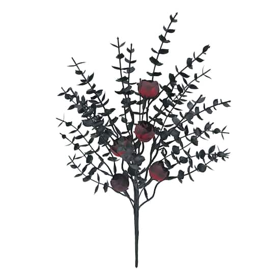 12.5" Dark Red Roses & Black Leaves Pick by Ashland®